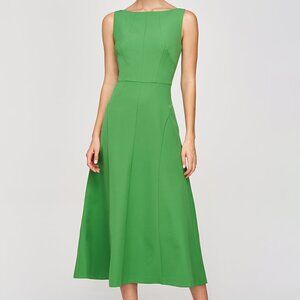 Kay Unger Amari Green Crêpe Cocktail Dress 0